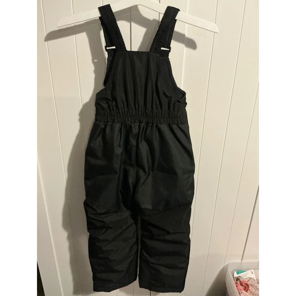 Cat & Jack Kids Black Snow Bibs Insulated Winter Overalls XS 4-5 P69XKW NWT